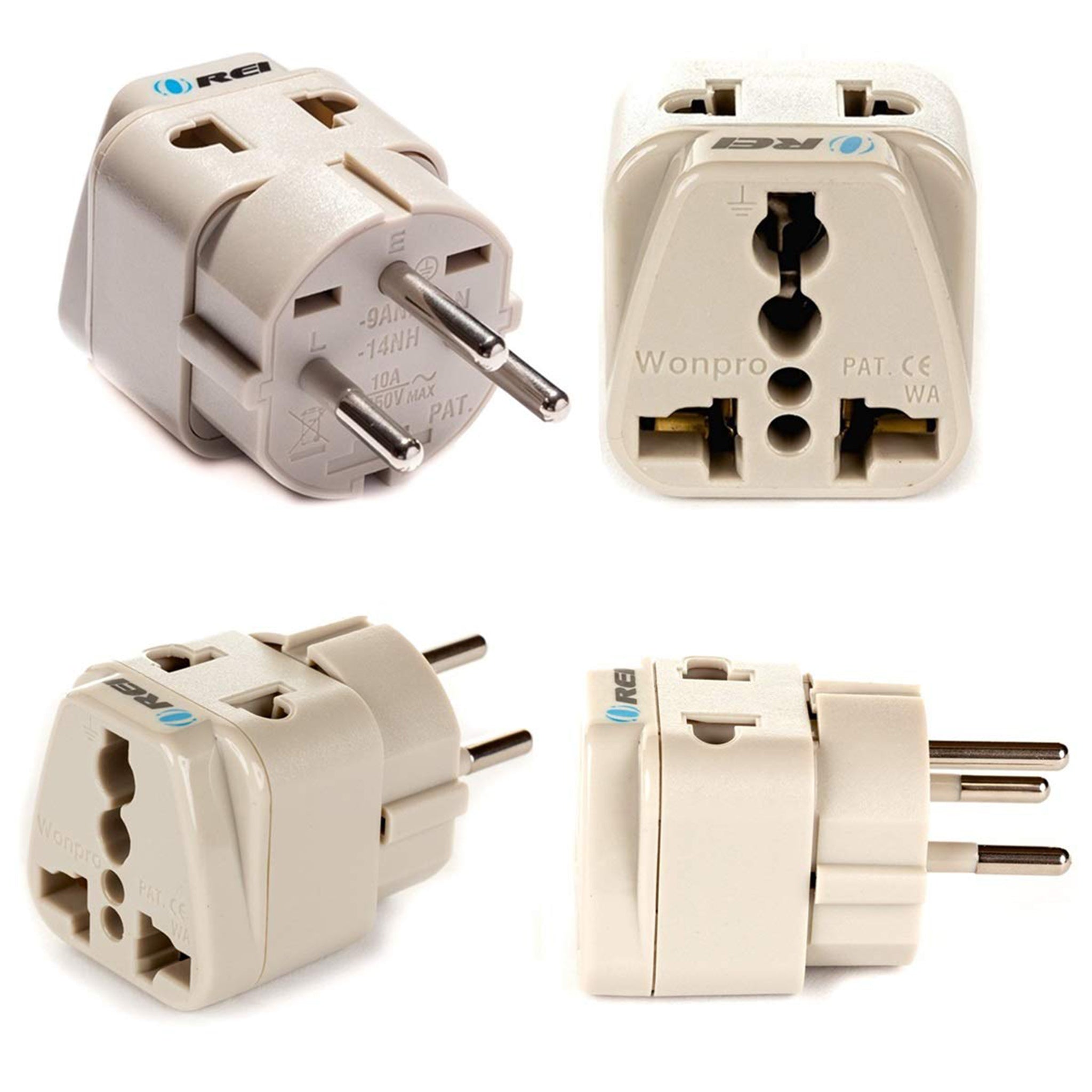 OREI DB-14 Compact Travel Adapter for Gaza, Israel - 2-in-1 Type H