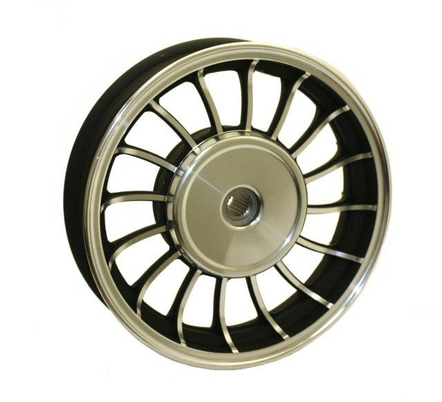 Universal 10 Rear Wheel for Retro 50cc Scooters - Silver (144-35): Upgrade Your Scooter!