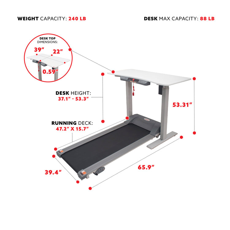 Sunny Health & Fitness Detachable Automated Desk Treadmill - Your All-in-One Fitness Solution