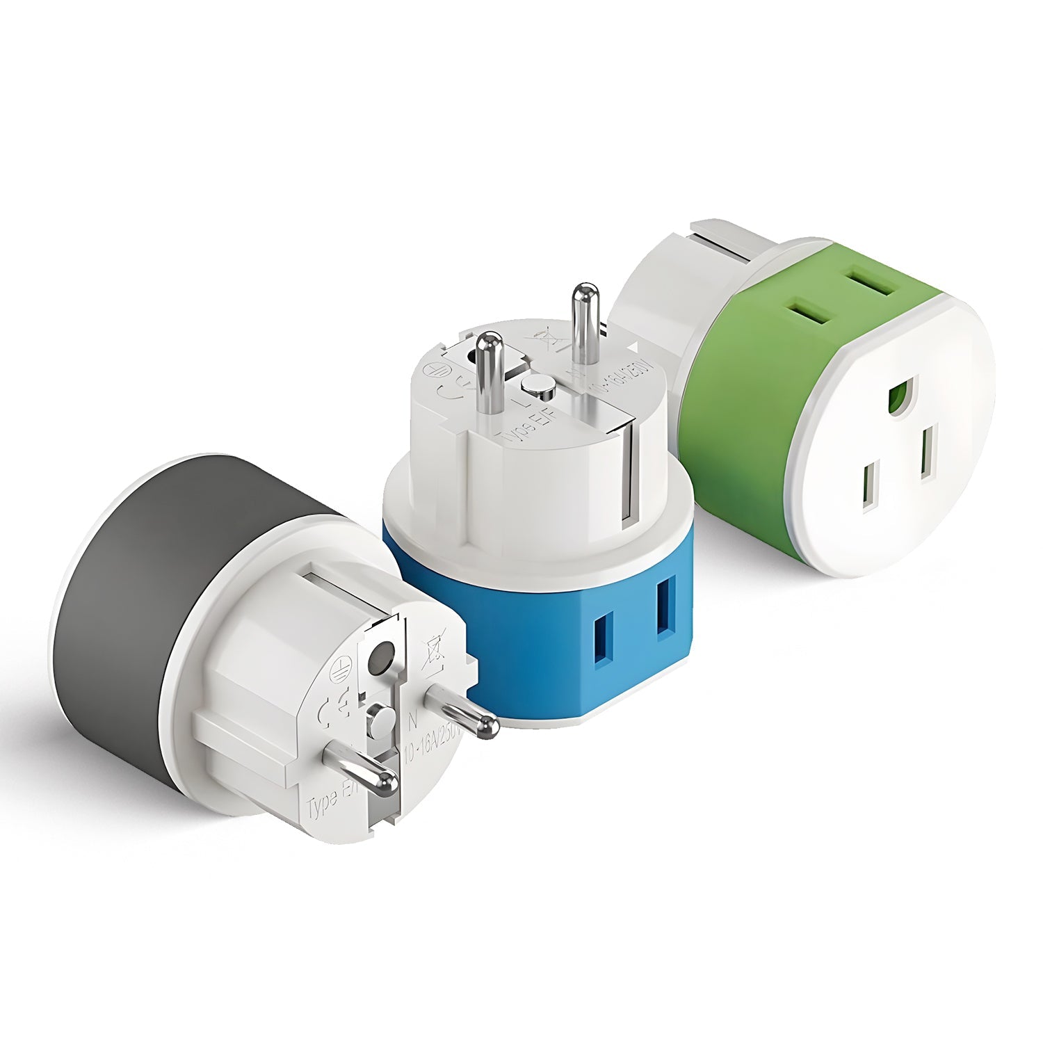 Compact 2-in-1 Travel Adapter for Germany & France - Type E/F (US-9)