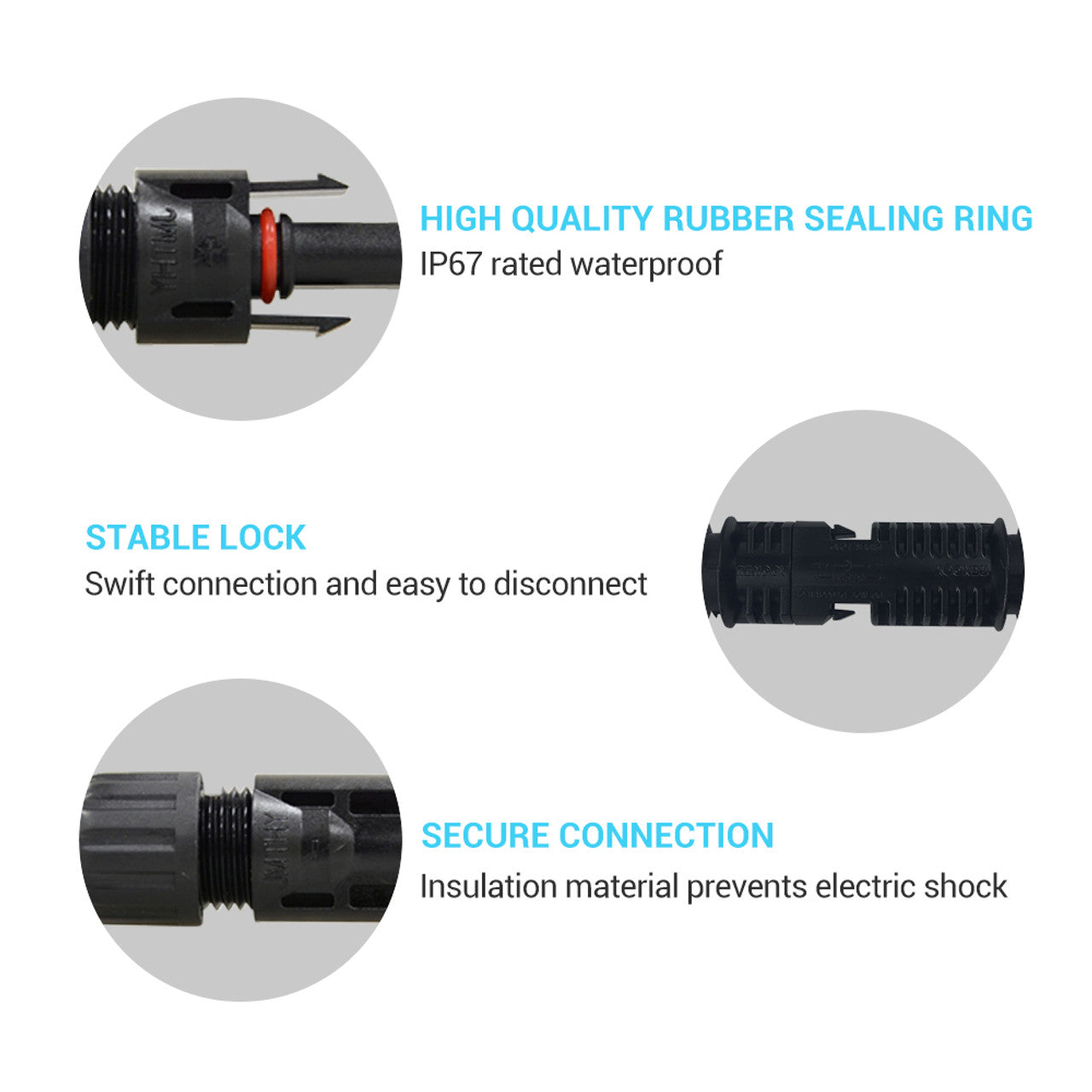 Renogy 20Ft 12AWG Solar Panel Extension Cable with MC4 Connectors - Customize Your Solar Setup Effortlessly