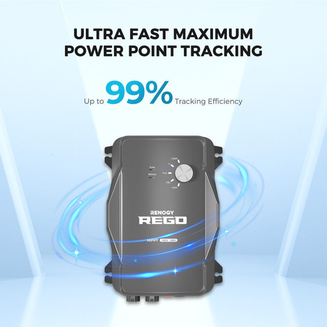 Renogy REGO 60A MPPT 12V Solar Charge Controller - Power Your Solar System with Ease