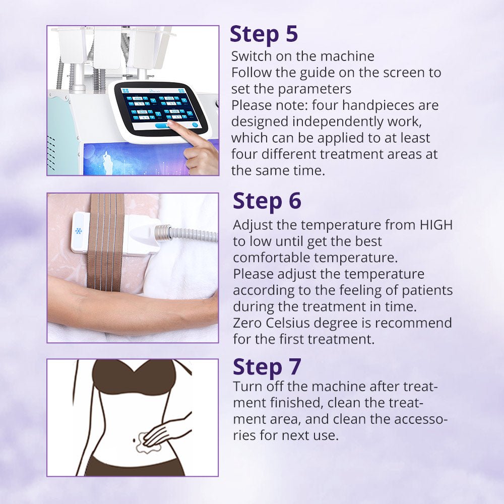 Advanced 4-Pad Cryolipolysis Fat Freezing Beauty Machine