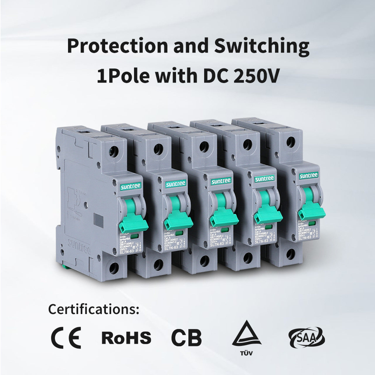 Renogy Suntree Compact 10A 1P Circuit Breaker for Solar Power