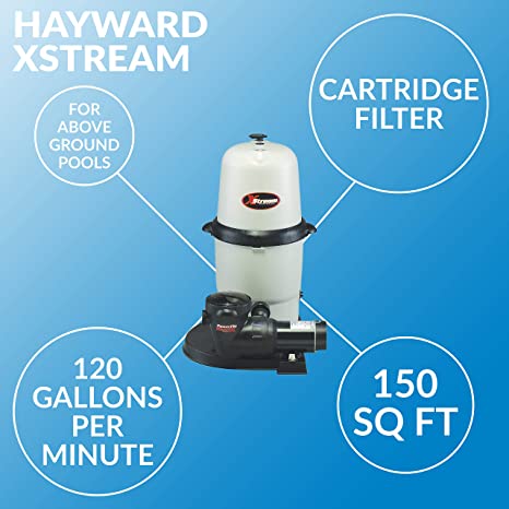 Hayward Xstream 150 Sq Ft Cartridge Filter with 1.5 HP PowerFlo Matrix Pump - Your Pool's Crystal-Clear Water Solution!