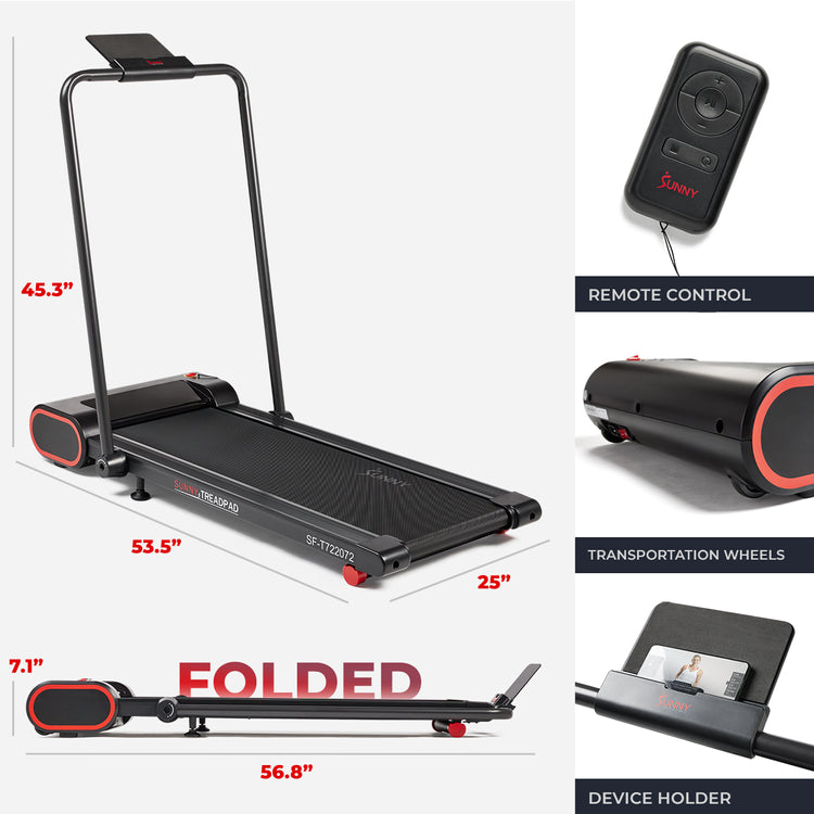 Sunny Health & Fitness Nimble Smart Compact Treadmill - Your Home Cardio Companion