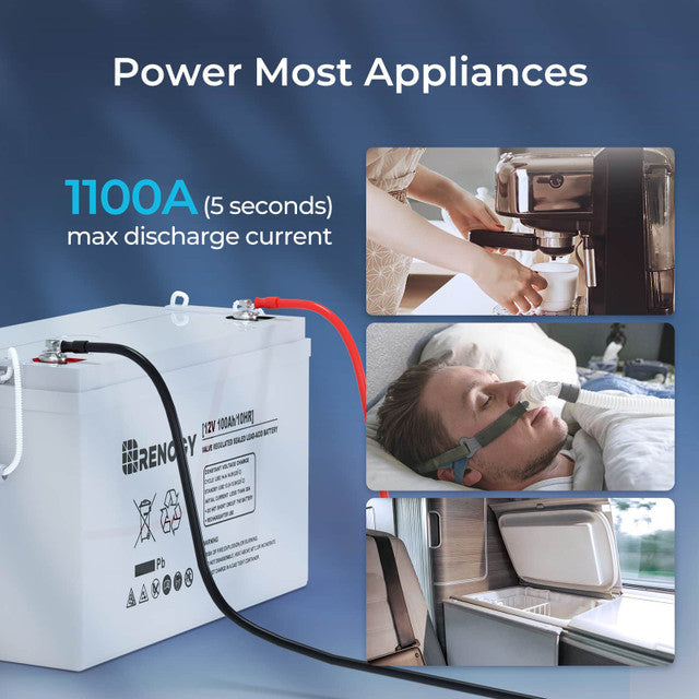 Renogy 12V 100Ah AGM Deep Cycle Battery - Your Reliable Off-Grid & RV Power Solution