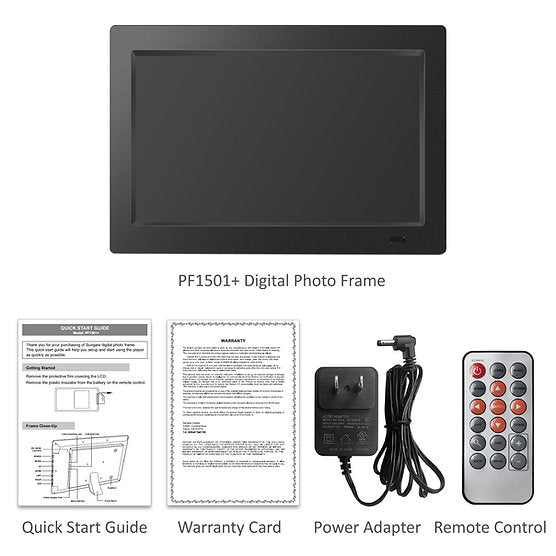 Sungale 14-Inch HD Digital Photo Frame with Remote - PF1501+