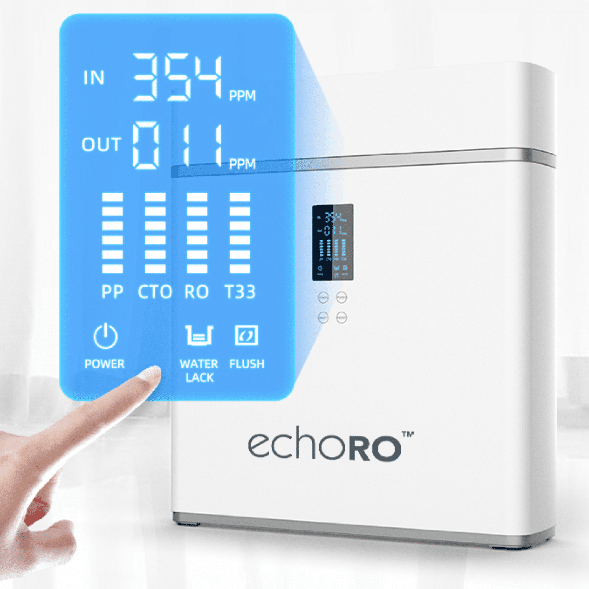 Echo Water RO Water Filter - Tankless Reverse Osmosis for Pure Alkaline Water