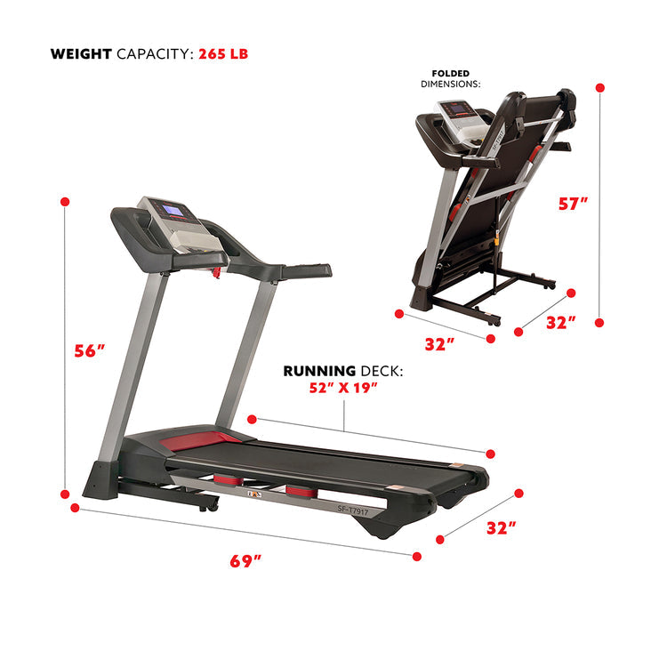 Sunny Health & Fitness SF-T7917 Performance Treadmill - Your Ultimate Home Gym Companion