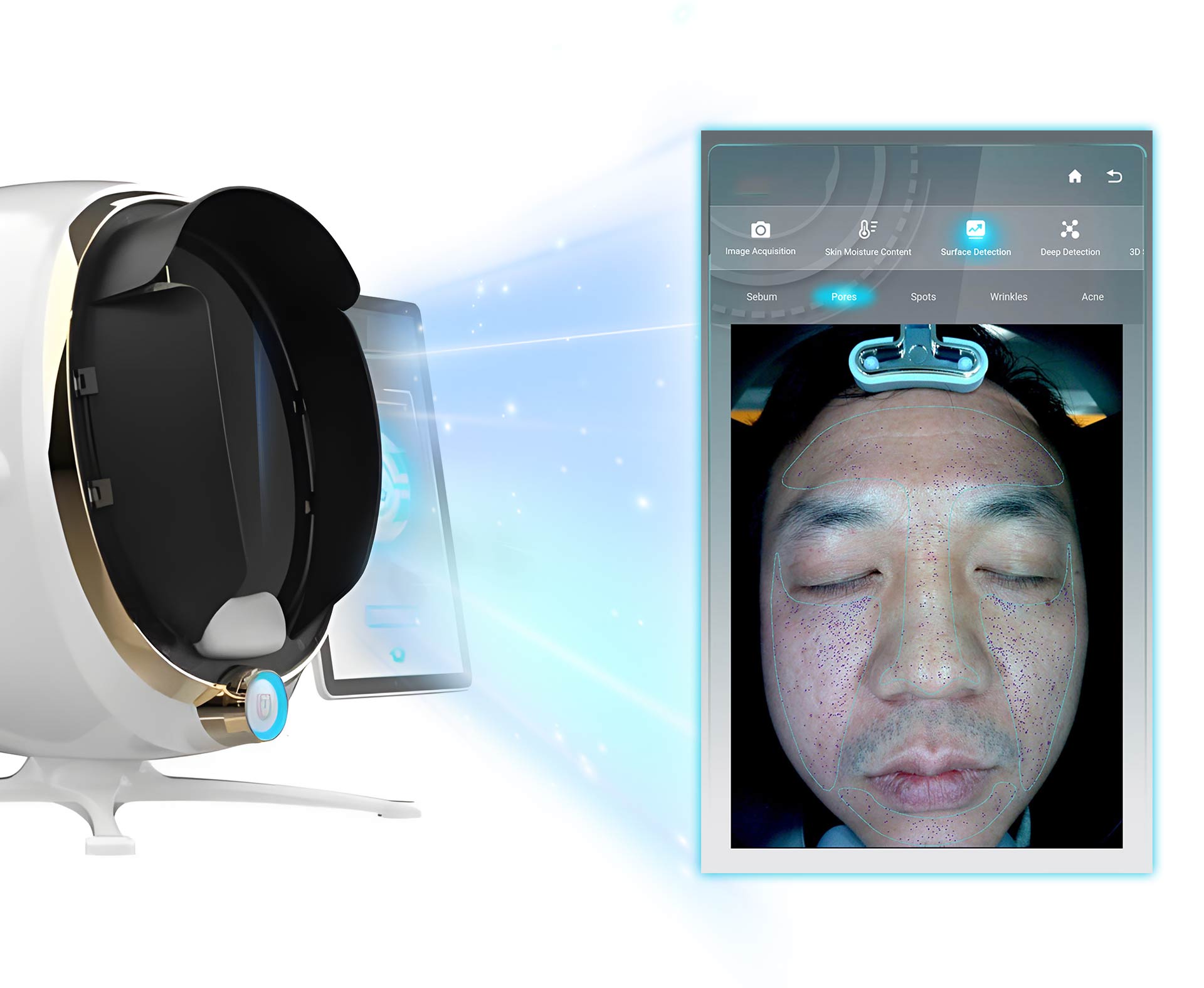 Shape Tactics Precision 3D Skin Analyzer with AI Face Detection - Your Skin's Personalized Diagnostic Assistant