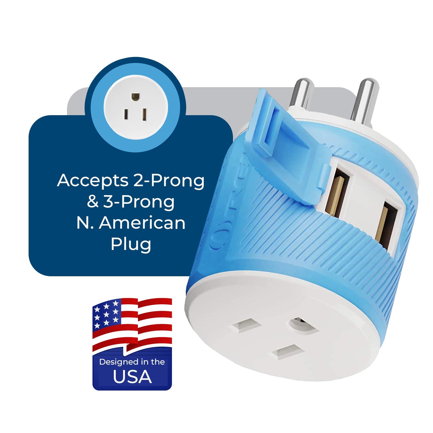 OREI U2U-18 Thailand Travel Adapter - Compact & Versatile for Your Journeys