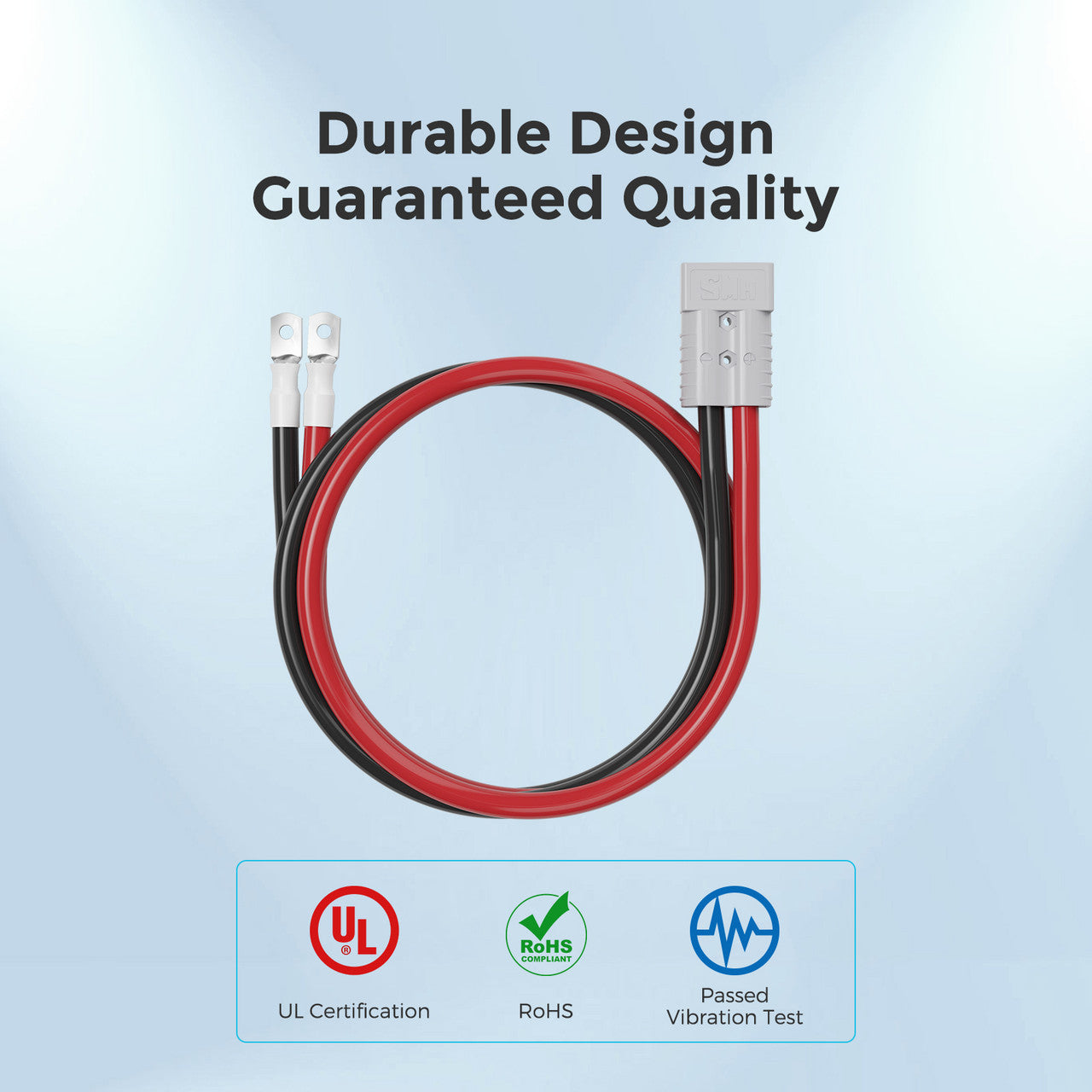 Renogy 5FT 3/0AWG Anderson Adapter Cable (SB350 - Ring Lug) - Power Up Your System Effortlessly