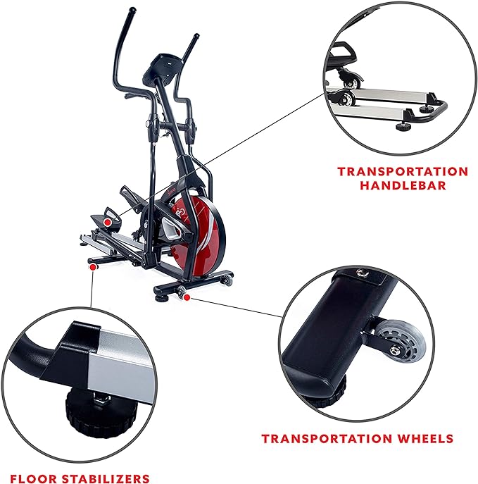 Sunny Health & Fitness Stride Zone Magnetic Elliptical Trainer - Your Home Workout Powerhouse