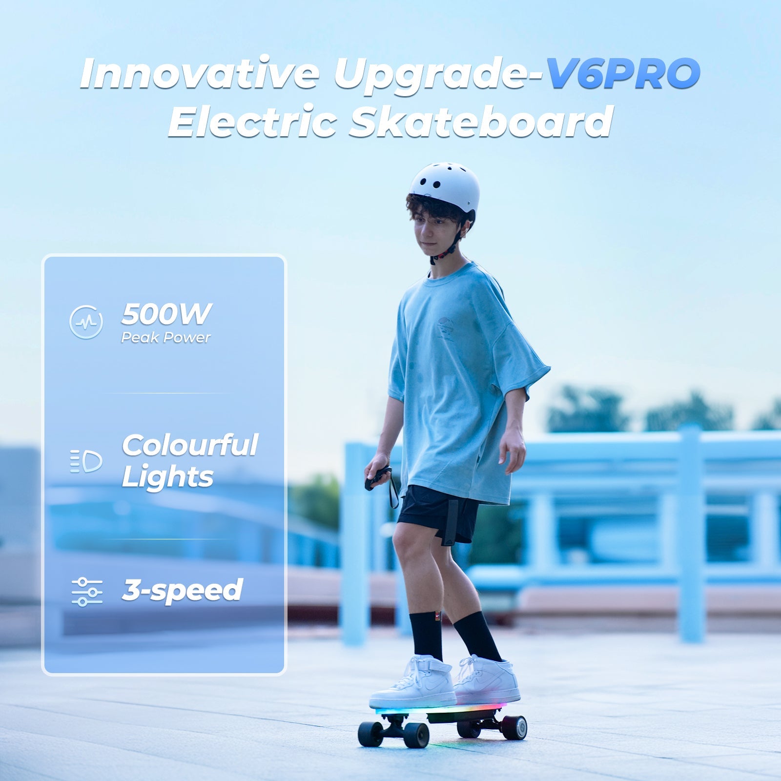 isinwheel V6 Pro Electric Skateboard: Light Up Your Ride with Style
