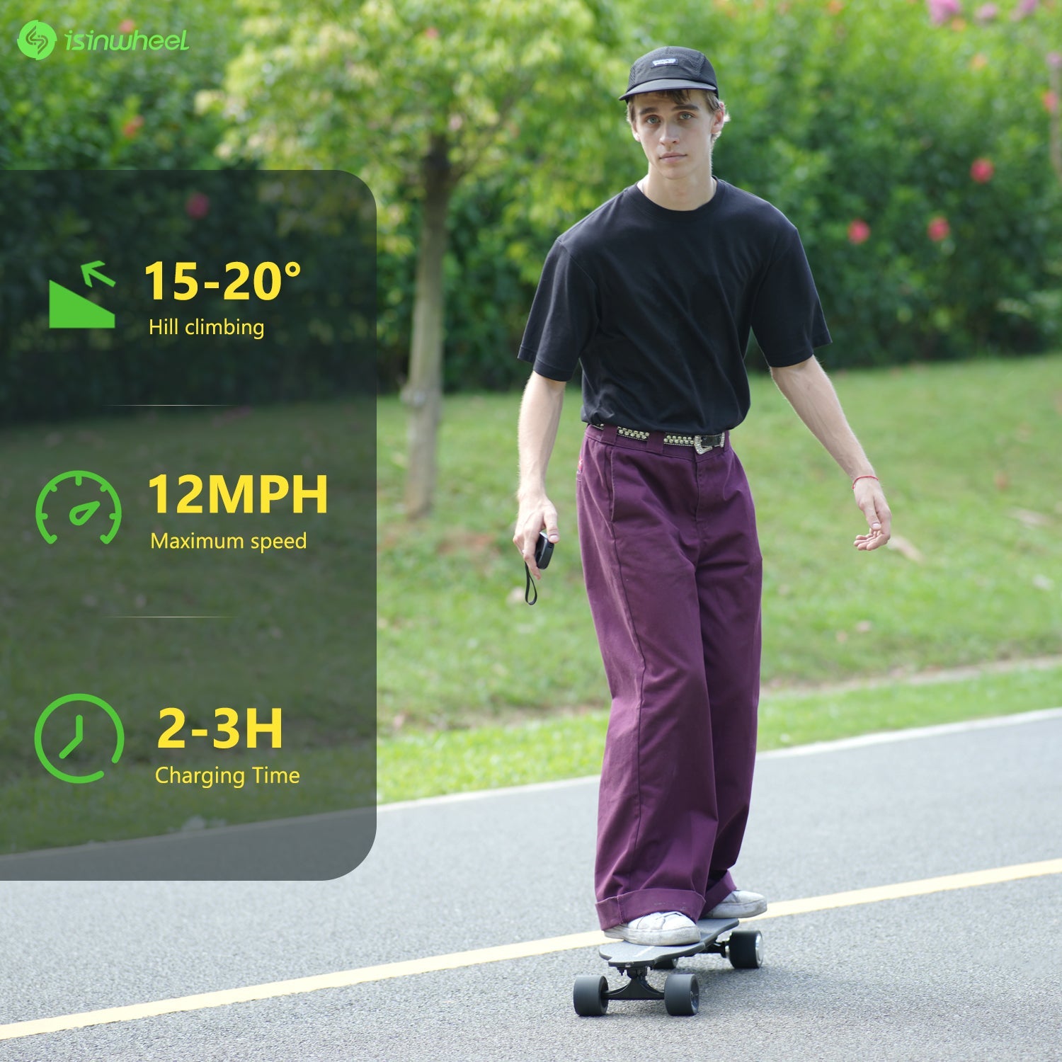 isinwheel V6 Remote Control Electric Skateboard - Your Urban Commuting Companion