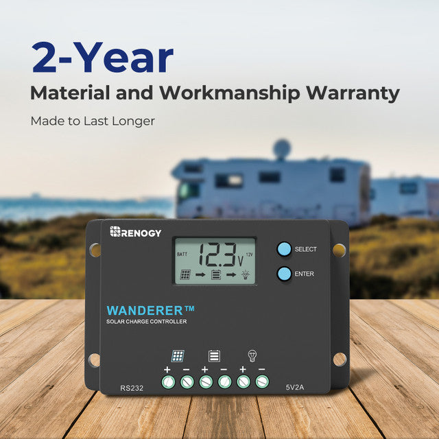 Renogy Wanderer 10 Amp Solar Charge Controller - Your Battery's Best Friend