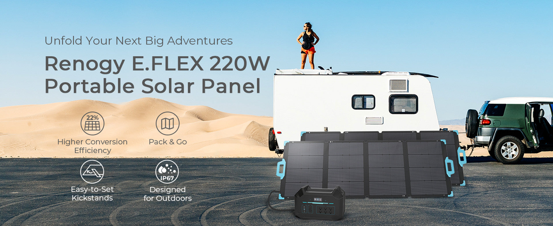 Renogy E.FLEX 220W Super-Power Portable Solar Panel