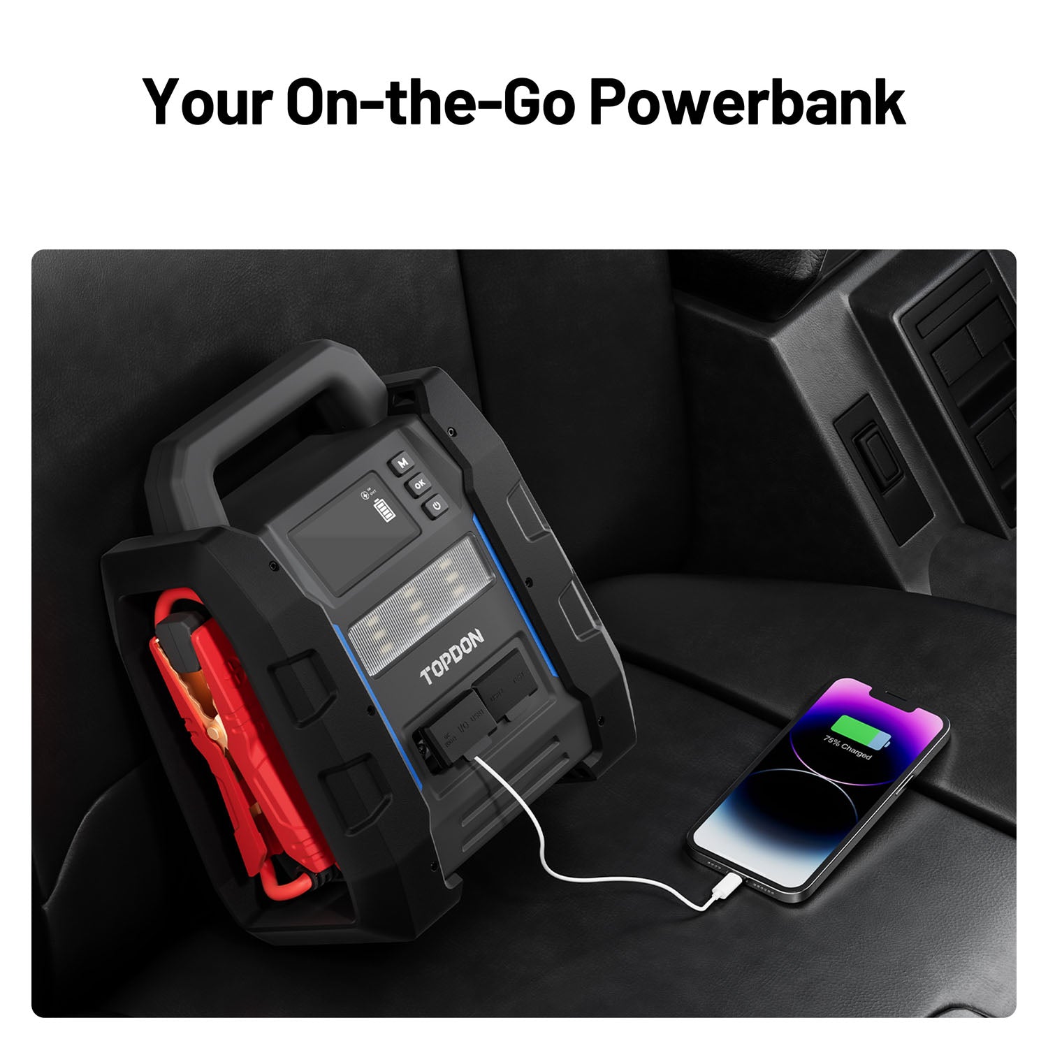 TOPDON V4500Plus 2-in-1 4500 Peak Amp Jump Starter - Your Ultimate Vehicle Power Companion