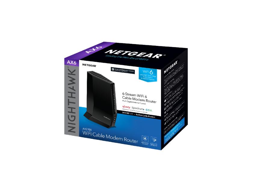 Netgear Nighthawk CAX30S AX6 6-Stream WiFi 6 Cable Modem Router - The Ultimate Internet Companion