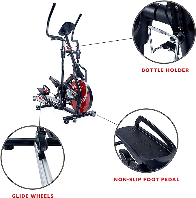 Sunny Health & Fitness Stride Zone Magnetic Elliptical Trainer - Your Home Workout Powerhouse