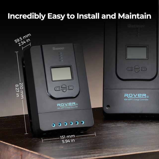 Renogy Rover Li 30 Amp MPPT Solar Charge Controller Bundle