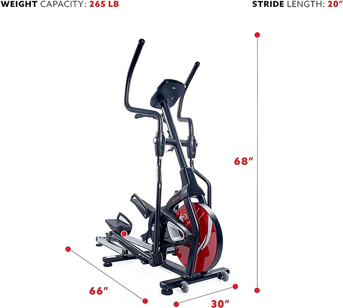 Sunny Health & Fitness Stride Zone Magnetic Elliptical Trainer - Your Home Workout Powerhouse