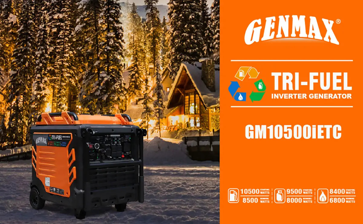 Genmax GM10500iETC Tri-Fuel Inverter Generator - Your All-Powerful Solution for Any Situation