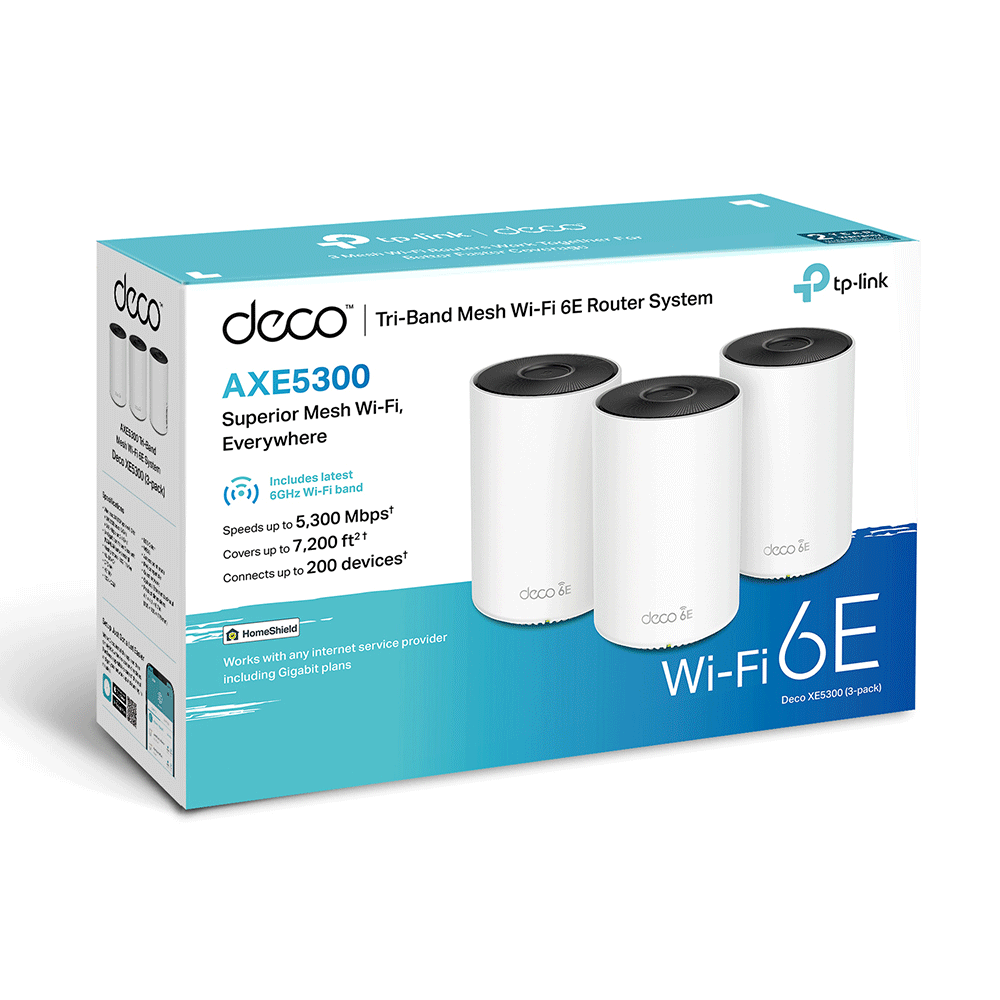 TP-Link Deco XE5300 Tri-Band Wi-Fi 6E Router (2-Pack)