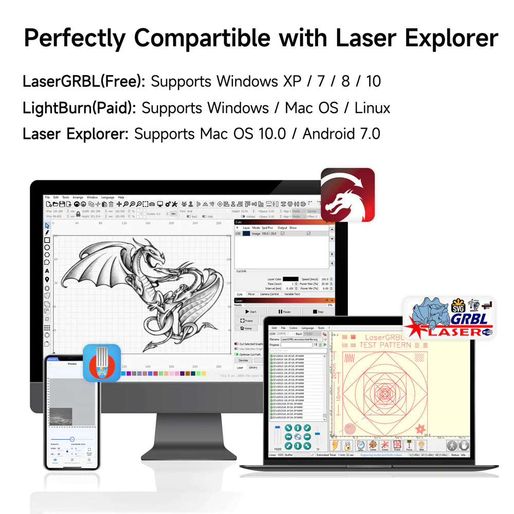 Ortur LM3 Professional Laser Engraving & Cutting Machine - 20,000mm/min 10W