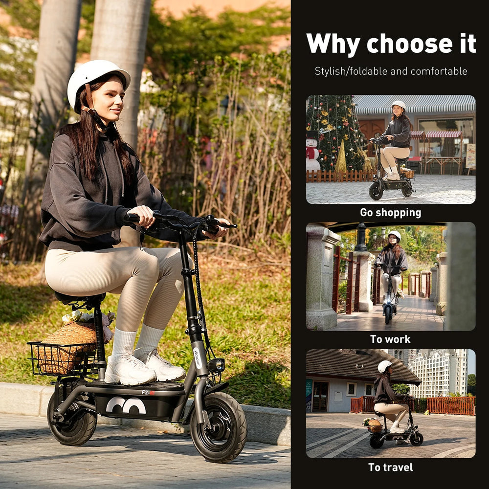 iScooter F2 Electric Scooter with Comfort Seat - Your Urban Commute Companion