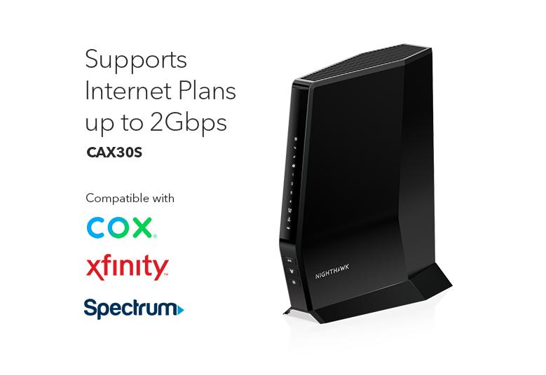Netgear Nighthawk CAX30S AX6 6-Stream WiFi 6 Cable Modem Router - The Ultimate Internet Companion
