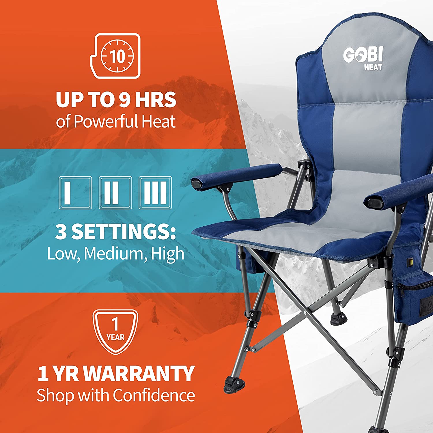 Gobi Terrain Heated Comfort Camping Chair