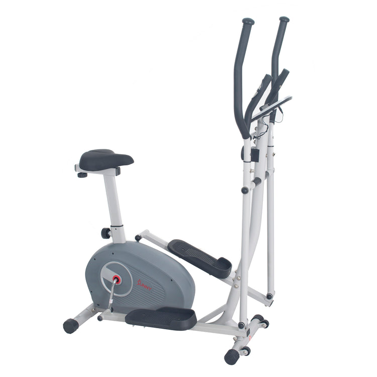Sunny Health & Fitness 2-in-1 Magnetic Elliptical Upright Bike - Transform Your Home Workout