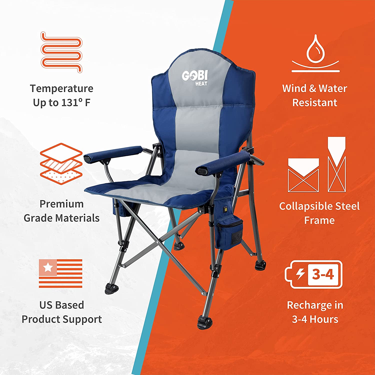 Gobi Terrain Heated Comfort Camping Chair