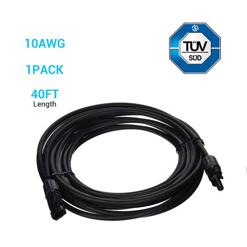 Renogy 40Ft 10AWG Solar Panel Extension Cable: Expand Your Solar Power System with Ease