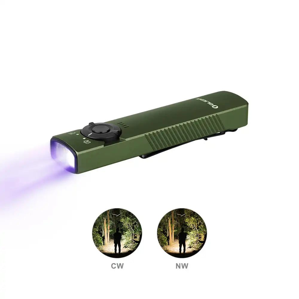 Olight Arkfeld UV Flashlight with Green Laser & White Light