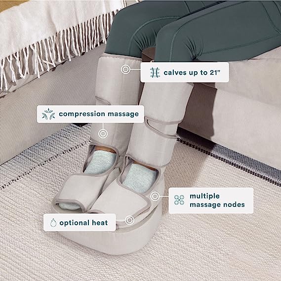 Homedics Real Relief Shiatsu & Air Compression Leg & Foot Massager with Heat