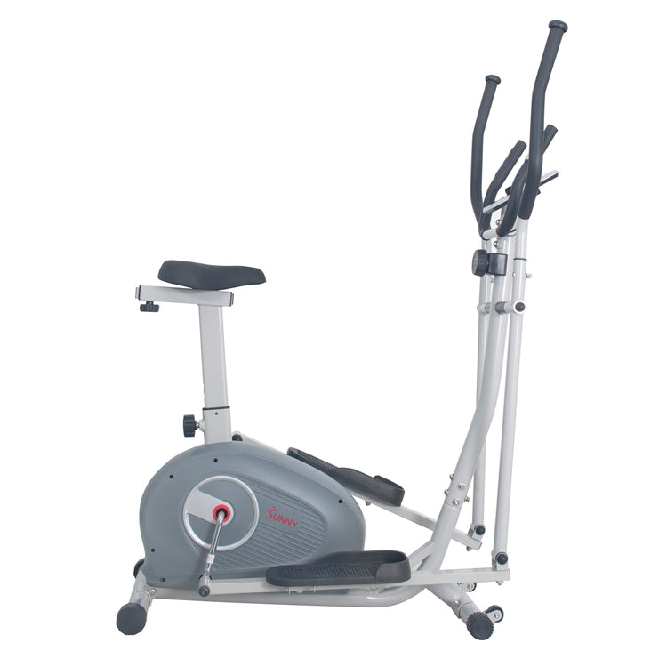 Sunny Health & Fitness 2-in-1 Magnetic Elliptical Upright Bike - Transform Your Home Workout