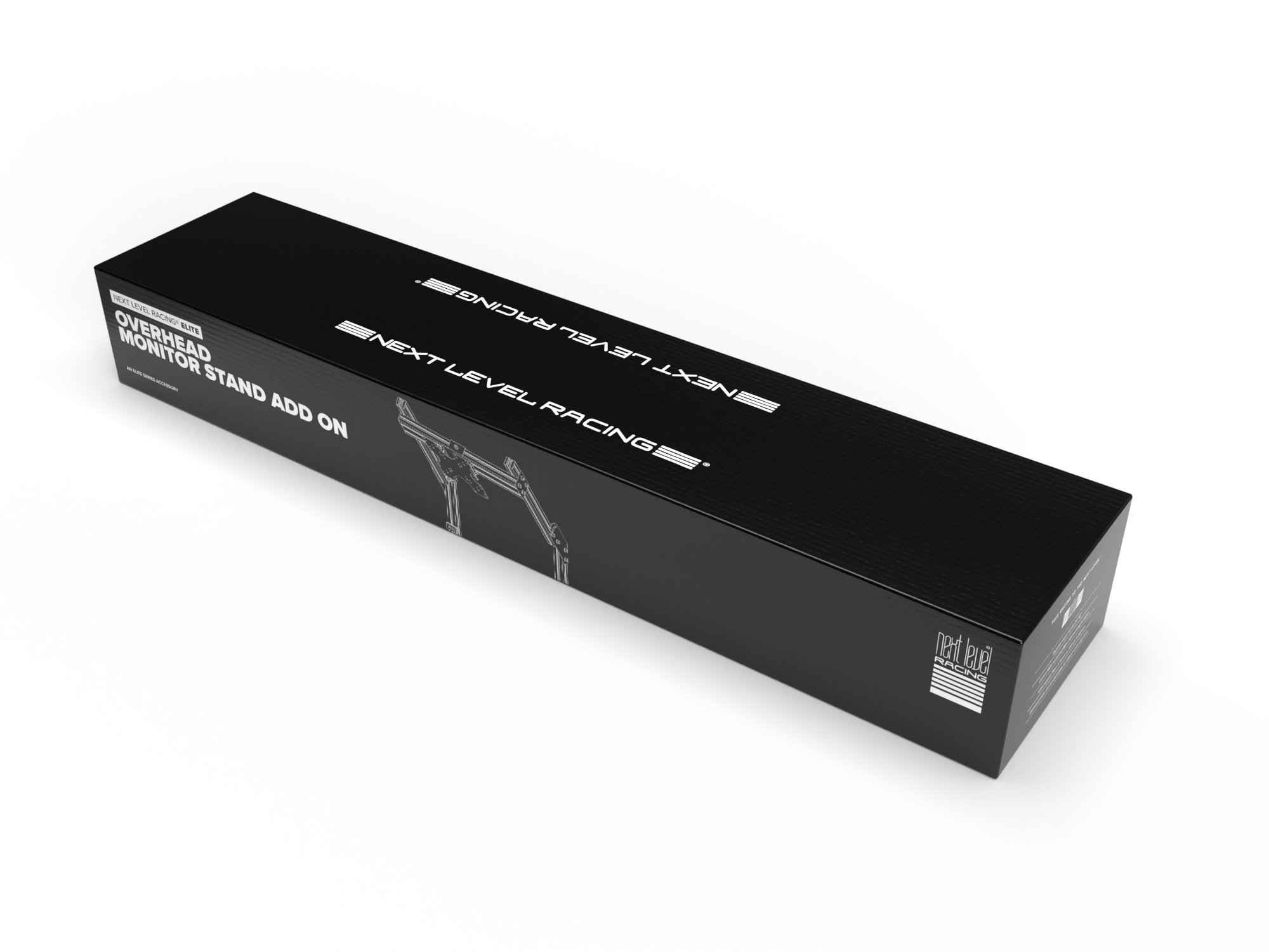Next Level Racing NLR-E007 Elite Freestanding Overhead Quad Monitor Stand Add-On - Carbon Grey