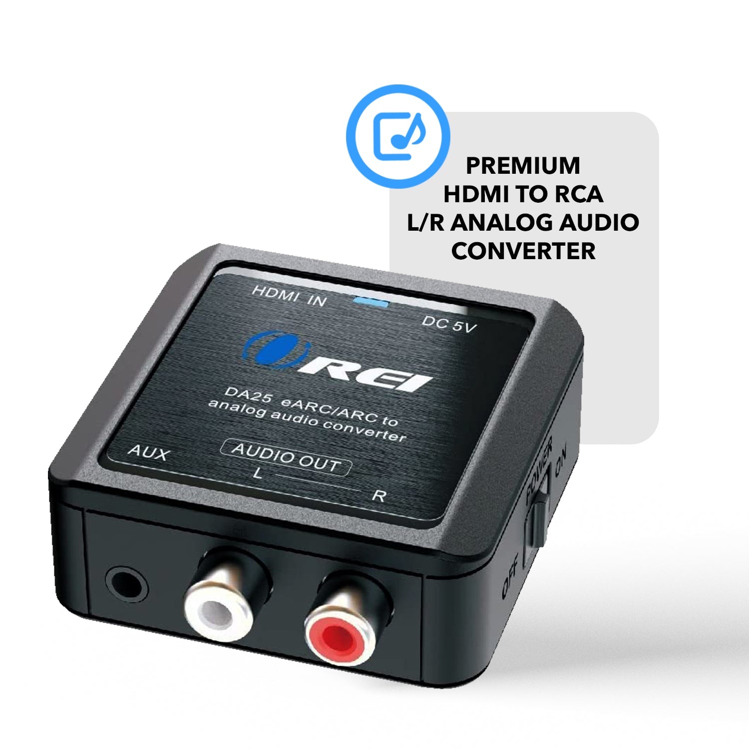OREI DA25 HDMI ARC/eARC to Analog Audio Converter - Enjoy Seamless Audio Connectivity