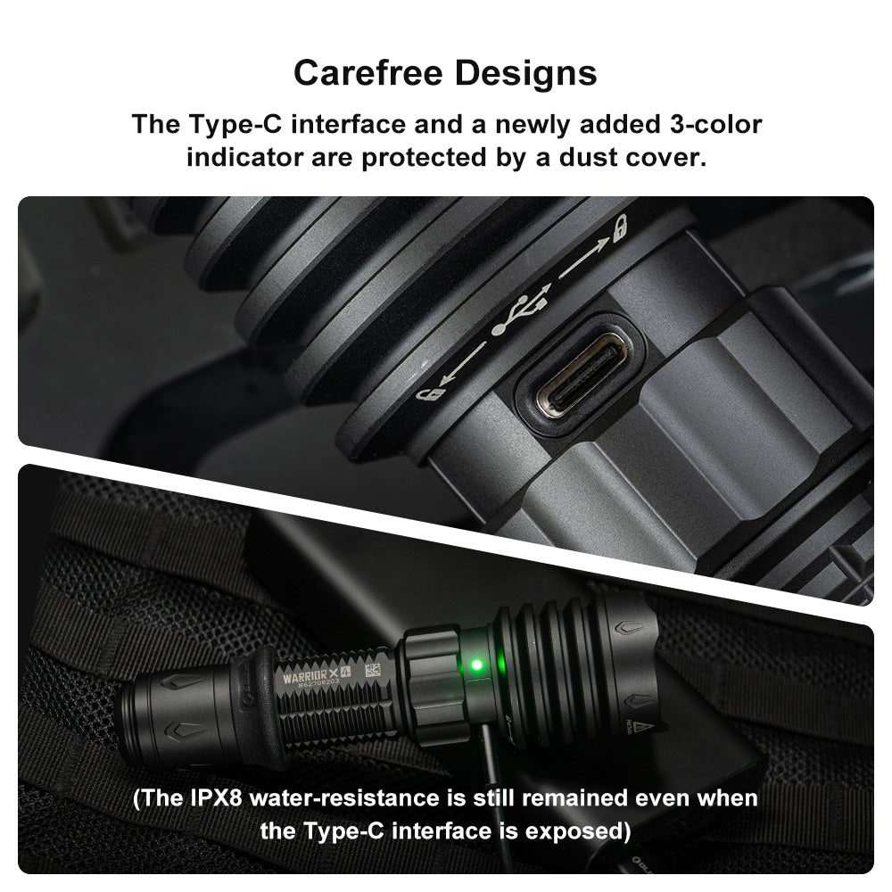 Olight Warrior X4 Kit - Your Ultimate Tactical Flashlight (Matte Black)