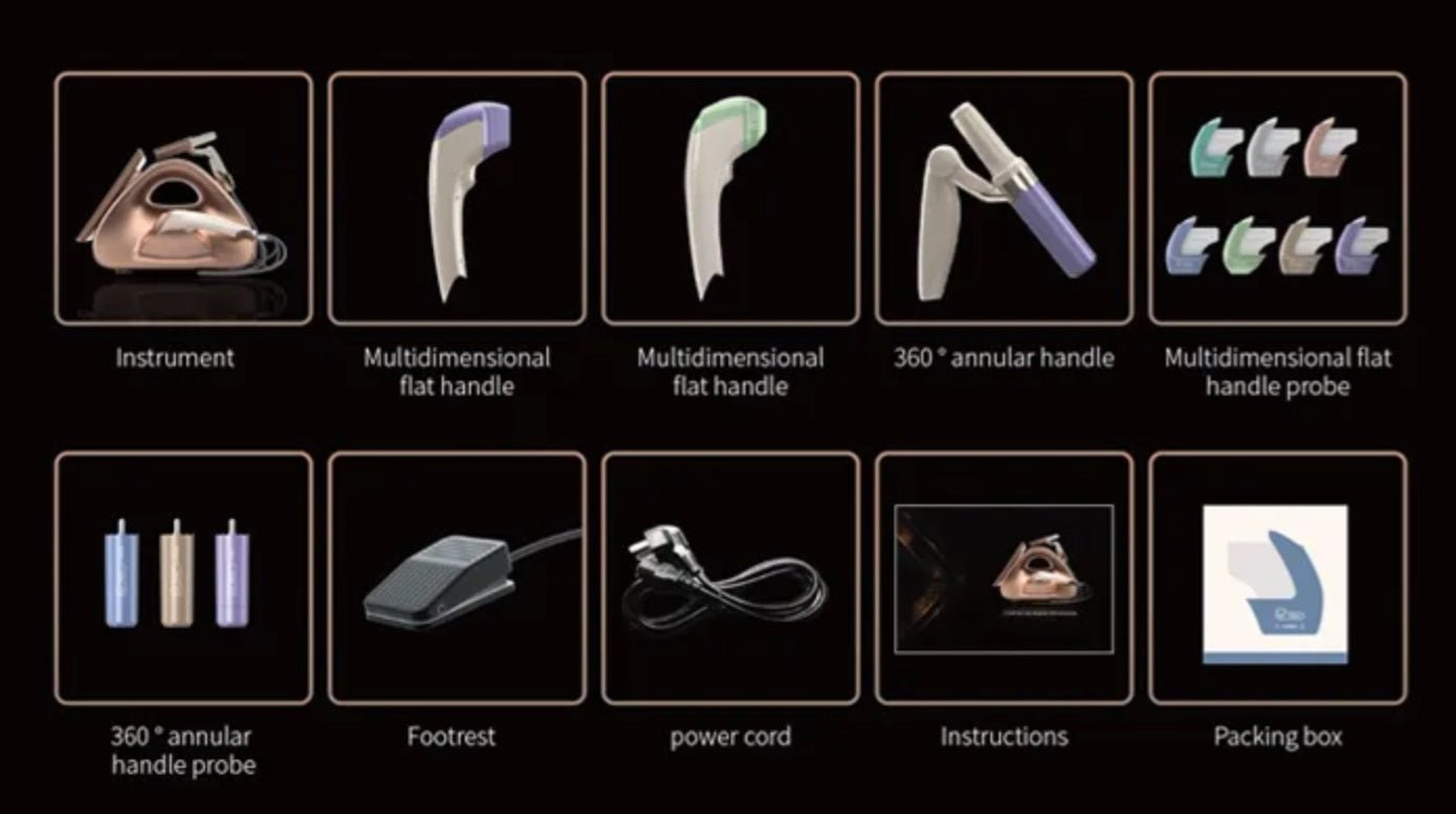 Advanced 3-Handle Dual Control 12D HIFU System - Shape Tactics