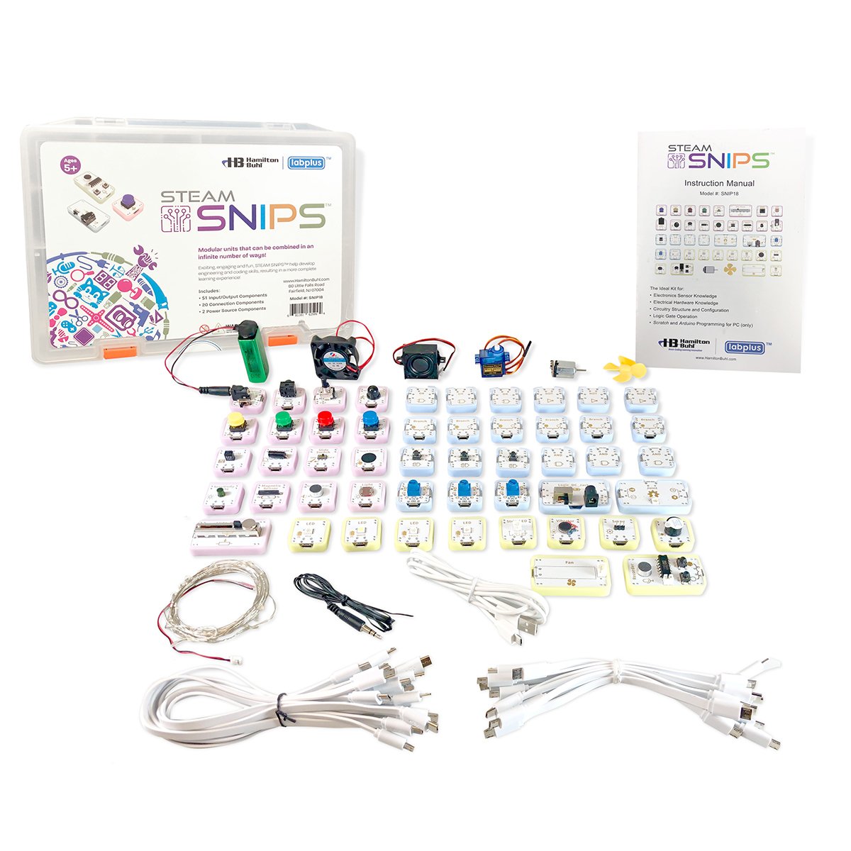 Hamilton Buhl STEAM SNIPS Kit - Unleash Your Creativity with 70+ Electronic Building & Coding Components