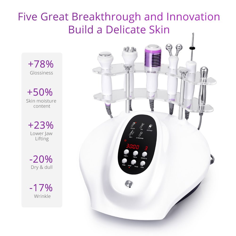 Revitalize Your Face with 5-in-1 Ultrasonic RF Bio Hot/Cold Facial Care