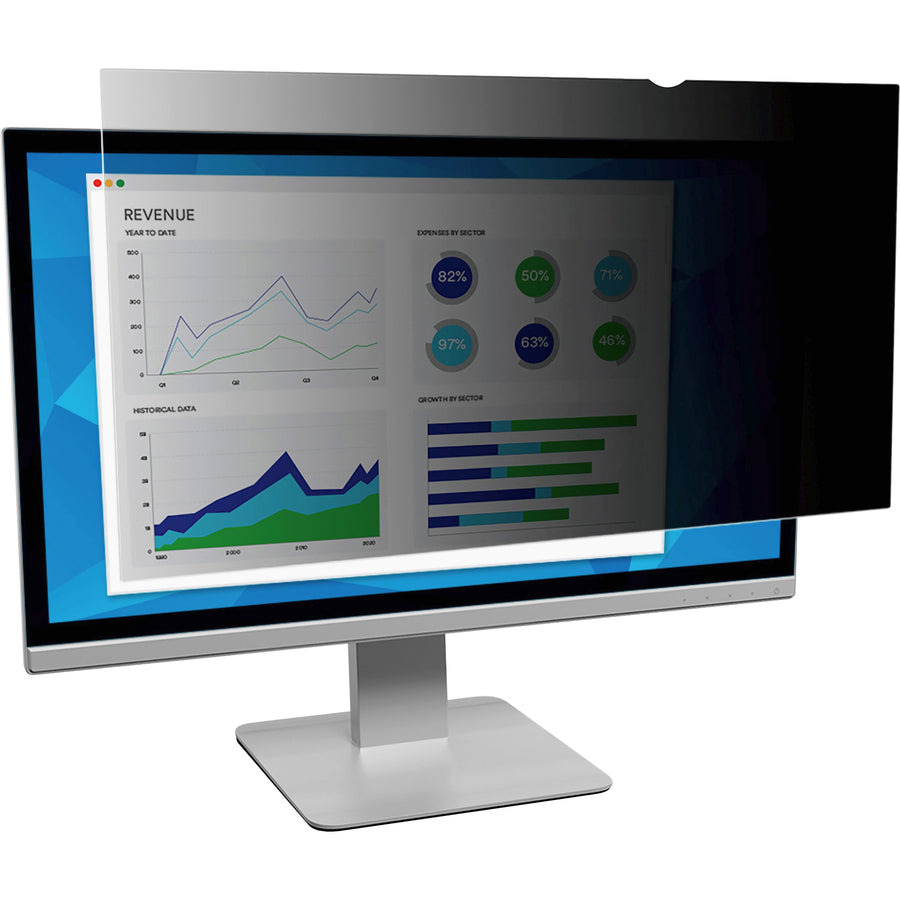 3M 16:9 Monitor Privacy Filter - Black Matte