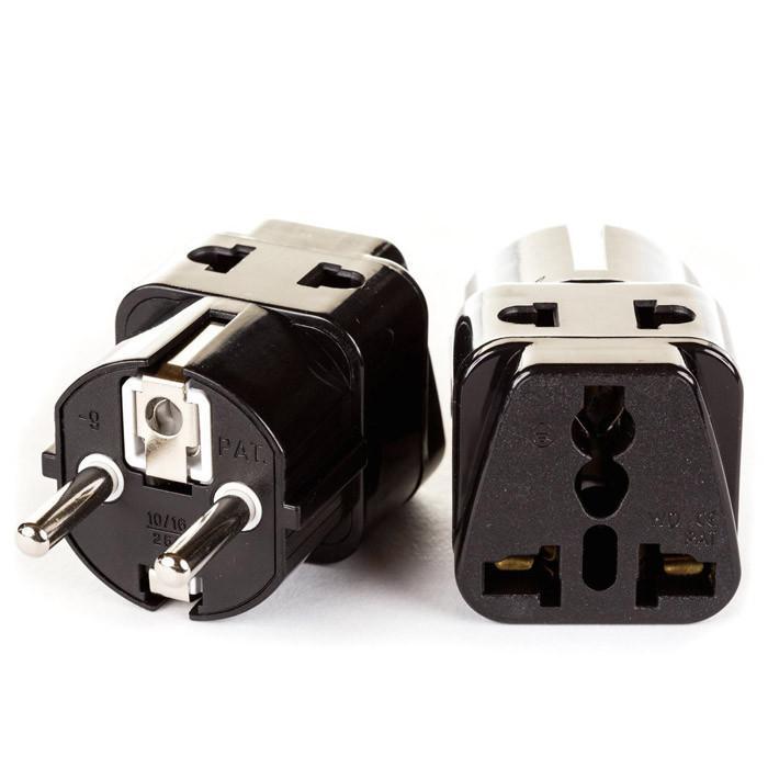 OREI 2-in-1 USA to Europe Adapter Plug - 2 Pack, Black: Your Ultimate Travel Companion