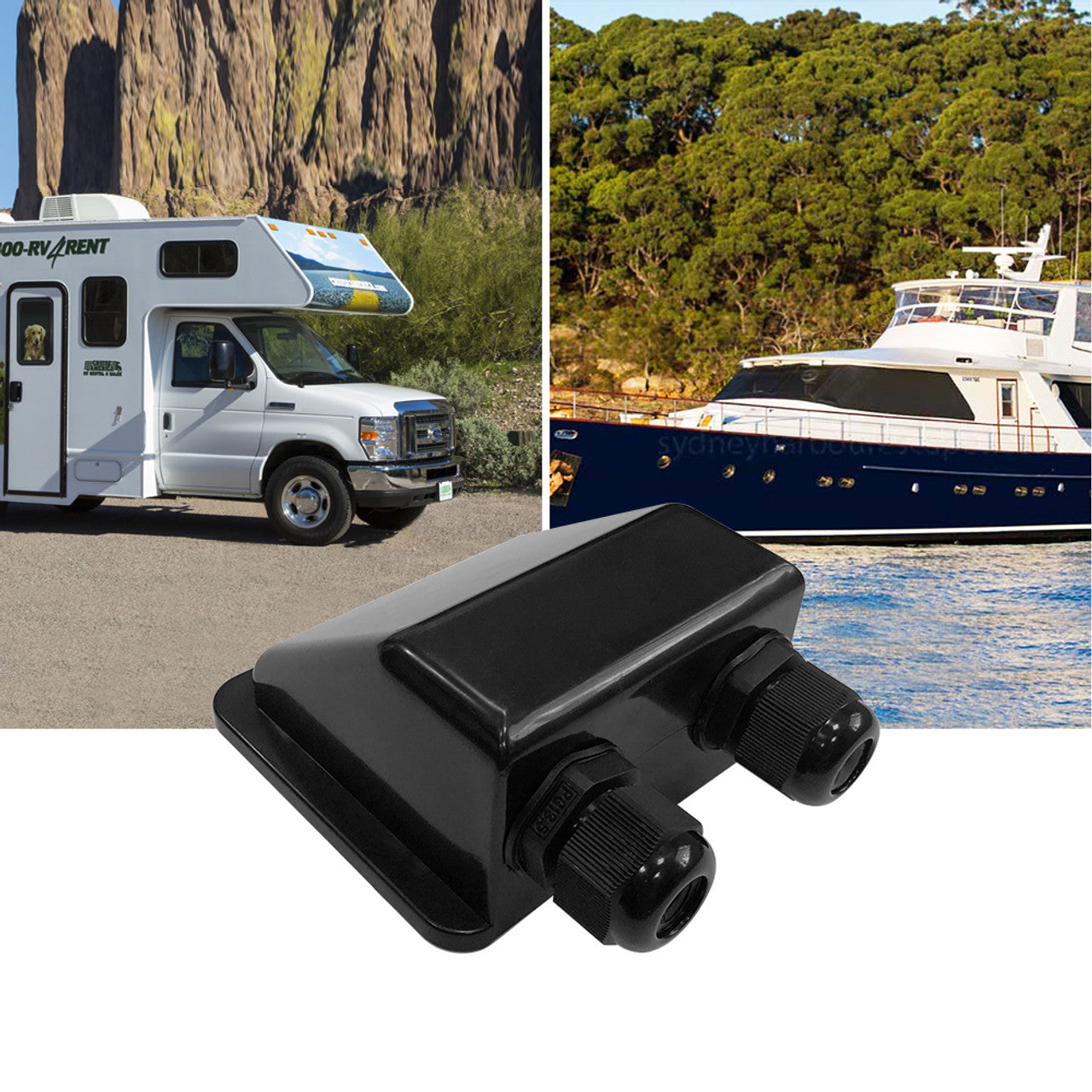 Renogy Cable Entry Housing Mount - Keep Your RV, Boat & More Organized