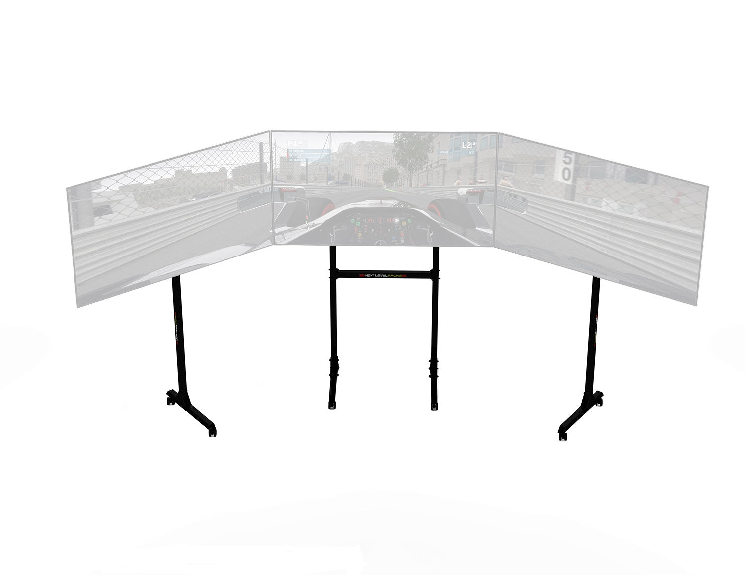 Next Level Racing Elite Free Standing Triple Monitor Stand - Black Edition