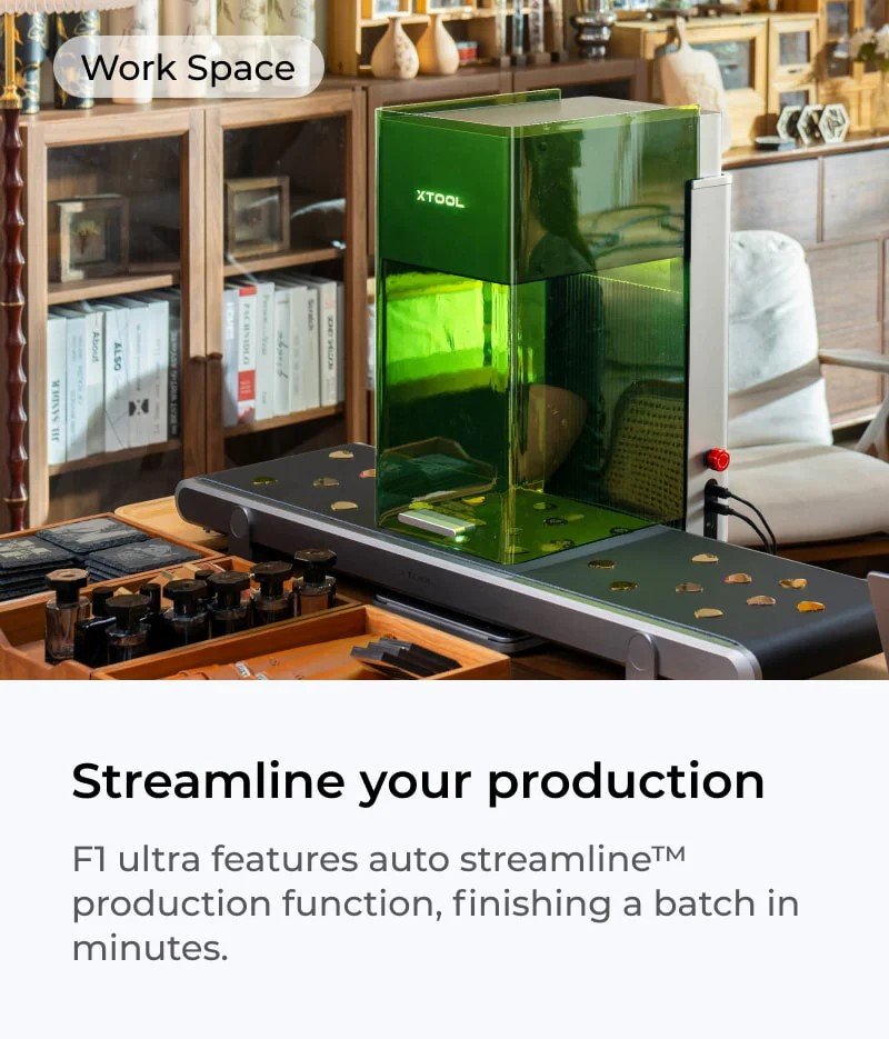 xTool F1 Ultra Professional Laser Engraver with Conveyor